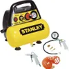 A yellow Stanley air compressor with accessories on a white background. Produktbild-Vorschau