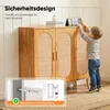 HOKEEPER Armoire à chaussures en bois, double porte étroite Voir les images du produit 5