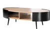 Ovaler Couchtisch mit schwarzen Metallseiten, L 120 cm, Produktbild-Vorschau 7