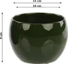Květináč keramický kulatý Ø 10 cm V 9 cm zelený lesklý Náhled obrázku produktu 2