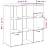 vidaXL Regál Artisan dub 98x29x97,5 cm Materiál na báze Náhľad obrázku produktu 8