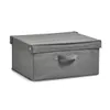 Zeller Boîte de rangement avec couvercle, pliable, gris, 41 Voir les images du produit 1