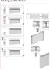 Diagrams illustrating how to attach curtains using different methods. Produktbild-Vorschau