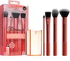 A set of makeup brushes and a brush holder, presented in packaging and arranged for display. Produktbild-Vorschau
