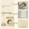 Pawhut PawHut Arbre à chat en sisal avec jouets pour chats Voir les images du produit 5