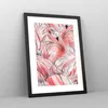 Gerahmtes Poster - Schwarzer Rahmen - Flamingo Pink Exotik Produktbild-Vorschau 8