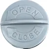 A close-up of a gray cap with the words OPEN and CLOSE embossed on it. Náhľad obrázku produktu