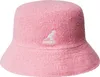 Kangol Frottee Bermuda Bucket Hat Fischerhut mit Logo-Stick in rosa