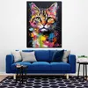 Katze Colour Pop Art Style Leinwandbild Wandbild  Produktbild-Vorschau 2
