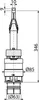 A technical drawing with dimensions of a plumbing valve. Produktbild-Vorschau