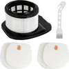 A set of vacuum cleaner filters and a cleaning brush are arranged on a white background. Voir les images du produit