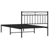 vidaXL Struttura letto con testiera in metallo nero 100x200 Anteprima dell’immagine prodotto 8