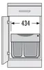 Hailo Tandem 3-fach Mülleimer Küche Einbau 50-60cm Schrank Produktbild-Vorschau 3