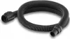 A black flexible hose with connectors on both ends, laid out in a curve on a white background. Produktbild-Vorschau