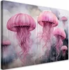 Leinwandbild Rosa Quallen 100x70 Feeby Rosa bild für die Produktbild-Vorschau 1