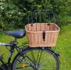 Hundefahrradkorb aus Weide für Gepäckträger mit Gitter Produktbild-Vorschau 1