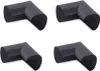Möbeleckfläche für Möbelkanäle, schwarze Aufkleber, 4 Stück Produktbild-Vorschau 2