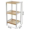 Regal 3 Etagen 35x30x70 cm, weiß, Bambus Produktbild-Vorschau 2