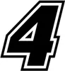 Nálepka závodní číslo pro Moto "4" Race Moto GP, černá, 10 Náhled obrázku produktu 1