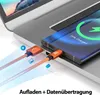 USB-C Kabel Nylon Schnell Ladekabel Datenkabel für Samsung Produktbild-Vorschau 3