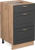 Mobiletto base per cucina Vicco Fame-Line Antracite-oro 50 Anteprima dell’immagine prodotto 1