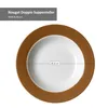 4er Set Nougat Doppio Suppenteller Weiß-Braun Porzellan Produktbild-Vorschau 4