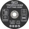 A close-up, top-down view of a cutting disc with various specifications and safety icons printed on it. Anteprima dell’immagine prodotto