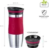 WELLGRO Thermobecher 400 ml + 1 Extradeckel - Edelstahl Produktbild-Vorschau 3