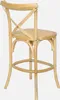 sweeek - Barhocker Bistro Vintage Holz 65cm - Natur Produktbild-Vorschau 3