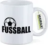 Huuraa Kaffeetasse Fussball Ball 330ml Weiß Keramik Produktbild-Vorschau 1