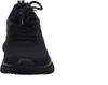 A black sneaker is shown from the front against a white background. Produktbild-Vorschau