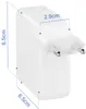 A white power adapter with measurement lines and text indicating dimensions. Produktbild-Vorschau