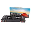 2-flammiger tragbarer Gaskocher Camping & Adapter für Produktbild-Vorschau 2