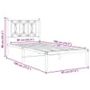 Design Bettgestell mit Kopfteil Metall Schwarz 90x190 cm, Produktbild-Vorschau 8