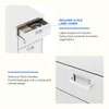 Collage showing details of a white filing cabinet. Náhled obrázku produktu