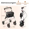 COSTWAY Rollator 5-Fach für Wohnung, Gehhilfe Indoor Produktbild-Vorschau 7