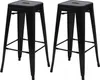 Two black metal bar stools are shown against a white background. Náhled obrázku produktu