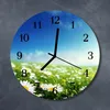 Glasuhr Wanduhr Küchenuhr Echt-Glas 30fi cm Wiese grün Produktbild-Vorschau 2
