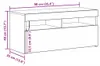 vidaXL TV skříňka vzhled černého dubu 90 x 35 x 40 cm Náhled obrázku produktu 7