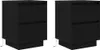 vidaXL Nachttische mit LED-Leuchten 2 Stk. Schwarz 38x34x50 Produktbild-Vorschau 3