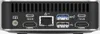 Rear view of a mini PC showing various ports. Produktbild-Vorschau