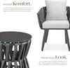 tectake Gartenmöbel-Set Lugano Tisch 2 Stühle Rope-Design Produktbild-Vorschau 3