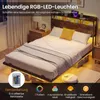 COSTWAY Stelaż łóżka 140x200 cm, łóżko podwójne z Podgląd zdjęcia produktu 4