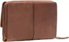 A brown leather wallet is shown against a white background. Produktbild-Vorschau