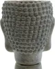 GASPER Zement Buddha Kopf Pflanzgefäß Grau gewaschen 17 cm Produktbild-Vorschau 4