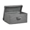 Zeller Aufbewahrungsbox mit Deckel, faltbar, grau, 41 x 35 Produktbild-Vorschau 2