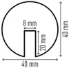 DURABLE Kantenschutzprofil E8, 1m, 1127130 gelb/schwarz Produktbild-Vorschau 8