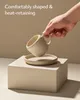 Cosumy 4er Cappuccino Tassen Set mit Untertassen Weiß – 200 Produktbild-Vorschau 4