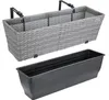 CASARIA® Blumenkasten 4er Set 11 Liter Montagehalterung Produktbild-Vorschau 3