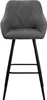 BELIANI Trendy Barstuhl 2er Set Grau Stoff 103 cm Modern Produktbild-Vorschau 5